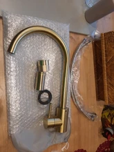 KEMAIDI-grifo de cocina Oro pulido, grifo de agua del fregadero de la cocina, mezclador de una sola manija, rotación de 360, grifo de ducha de la cocina