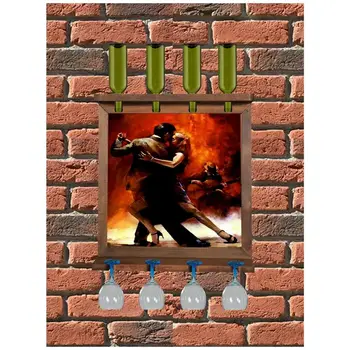 

Wall Art Picture Wall Mounted Wine Whiskey Beer Bottle Rack Holder Kitchen Bar Living Room Exhibition Wine Rack Wall Decor