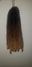 TOMO-extensiones de cabello sintético para mujer, accesorio capilar de 8 pulgadas con degradado, efecto Passion Twist, para Crochet, de 30 raíces