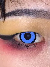 Lentes de contacto de colores para Halloween, lentillas de disfraz, accesorios de Anime para ojos, rojo, blanco, gris, marrón