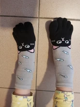 Calcetines Kawaii de algodón para niños pequeños, calcetín de cinco dedos, material barato