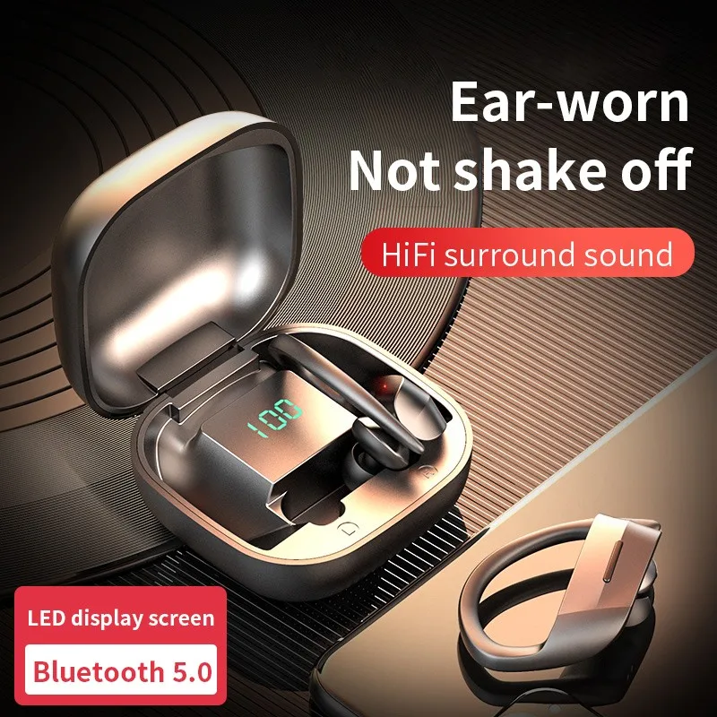 New Wireless Headphones Bluetooth 5 0 Earphone TWS HIFI Mini In ear Sports Running Headset With Mic Support IOS Android Phones