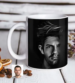 

Personalized Men 'S Charcoal Artistic Portrait Design White Mug Bardak-1 Reliable Quality Cost Effective Gift Coolest