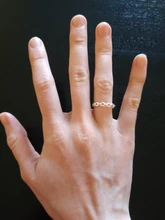 XIYANIKE-Anillo de plata de primera ley con cadena fina para mujer, sortija, plata esterlina 925, estilo coreano, ancho, hecho a mano