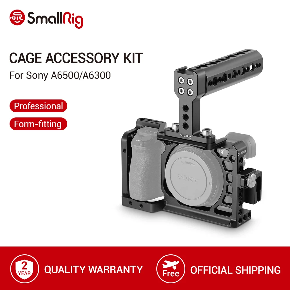 SmallRig Защитная клетка для камеры a6500 с верхней ручкой + зажим HDMI кабеля Sony A6500/A6300 Dslr