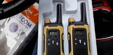 Walkie-talkies inteligente con pantalla LCD, juguete de simulación, sonido claro, impermeable, interacción entre padres e hijos, Chico, 2 uds.