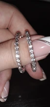 Hoop Earrings Jewelry Wedding Silver-Color Cubic-Zirconia with AAA Austrian for Party