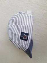 Sombrero Mono para bebé de algodón para verano, gorro Niño a rayas informal, aleros suaves, protección solar, gorros, gorros