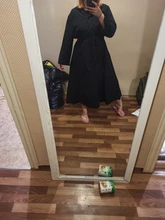 Summer Dresses Buttons V-Neck Lace-Up Oversize Colorfaith Women Spring Vintage Casual