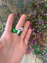 FishSheep Punk geométrico grande de resina anillos para las mujeres de gran colorido redondo acrílico brillo anillo de dedo de moda femenina joyería de fiesta