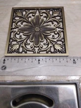 Floor Drains Strainer-Cover Bathroom-Deodorant Euro Antique Brass Square Grate-Waste
