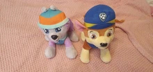 Figuras de acción de la patrulla canina para niños, juguete de peluche suave de 12 y 20cm con seguimiento de perros, modelo Apolo