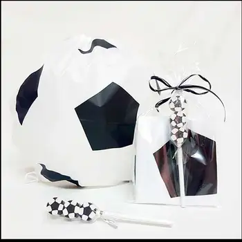 

Lot 10 Backpacks + 10 books + 10 pencils with 3 Gums, Ball from Soccernet. decorated with Cellophane bag, lariat and small card.