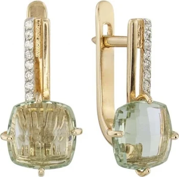 

Aloris earrings with amethyst and cubic zirconia in red gold