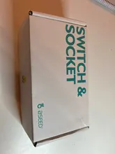 BSEED-enchufe de pared para TV y PC, dispositivo de corriente estándar de la UE, con panel de cristal blanco