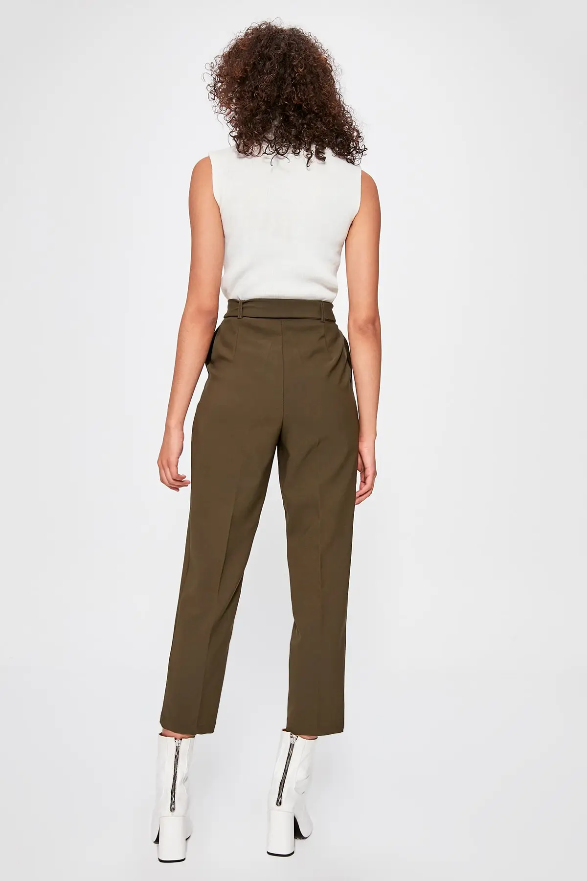 Trendyol хаки морские брюки TWOAW20PL0245