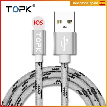 

TOPK Cable for iPhone with Port L i g h t n i n g - iPhone 5 and 5s 5C SE 6 6S 7 8 Plus X XS X Max XR , iPad