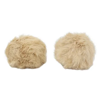 

Pompon made of natural fur (rabbit), d-10cm, 2 pcs/pack (C St. beige)