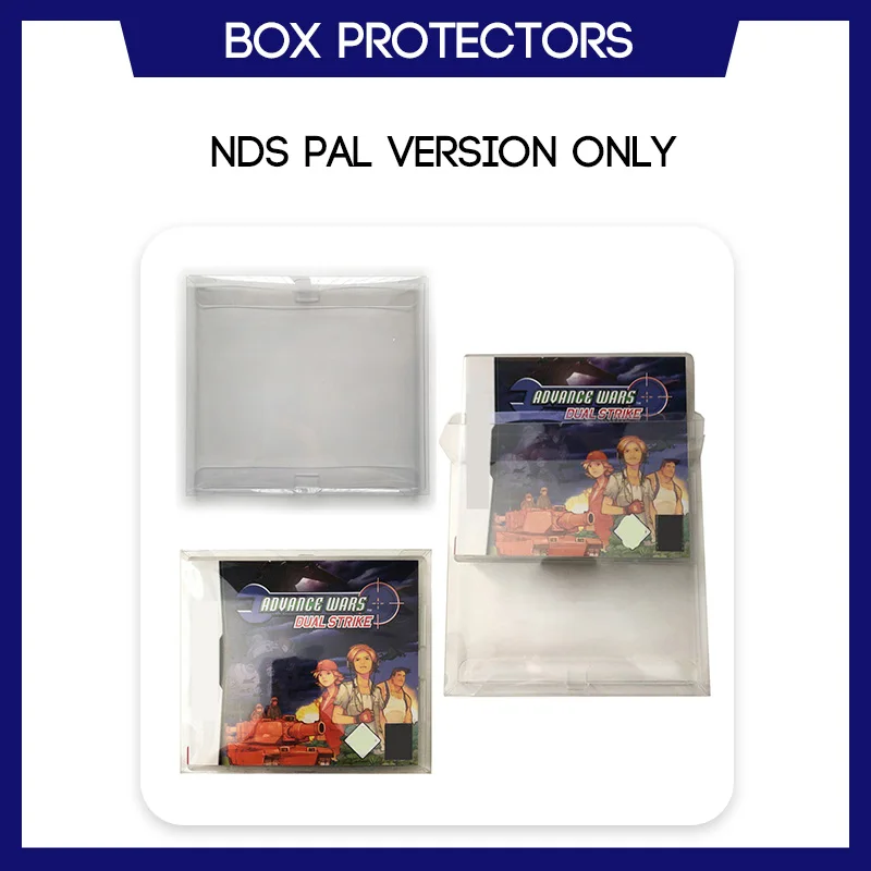 Box Protector Sleeve For NDS PAL Version Games Only Custom Made Clear Plastic Cases
