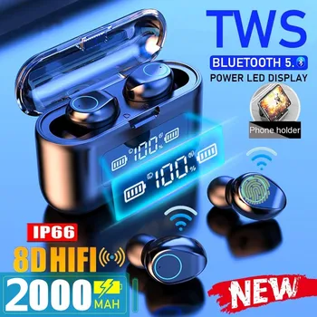 

Cewaal Wireless Bluetooth Earphone with Mic TWS Sports Waterproof Headphone Touch Control Music Headsets Bluetooth Headphones