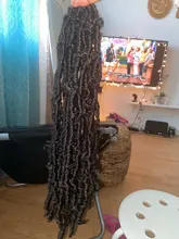 Trenzas de pelo de ganchillo, pelo corto sintético desgastado, trenzas de ganchillo precortadas, Natural, despeinado