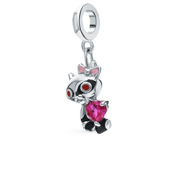 

Silver Pendant with corundum and enamel sunlight sample 925