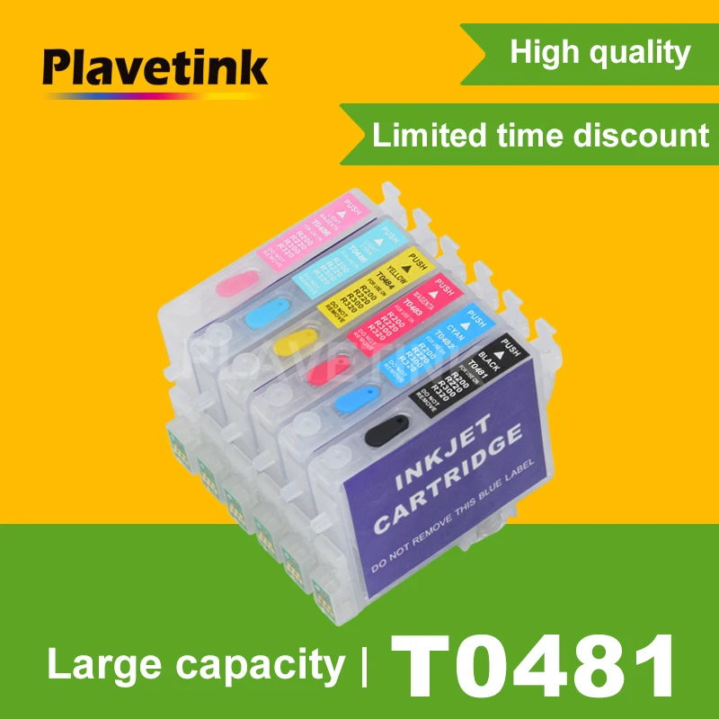 

Чернильный картридж Plavetink T0481 -6 для принтера Epson Stylus Photo R200, R220, R300, R300M, R320, R340, RX500, RX600, RX620, RX640