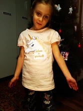 Unicorn T-Shirt Tops Tees Short-Sleeves Girls Clothes Baby White Kids Children Boys Fashion