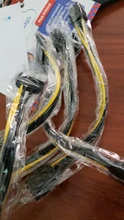 Cable de alimentación SATA de 20CM a 6 pines para tarjeta gráfica, adaptador de fuente de alimentación para minería, PCIe, PCI-e, PCI Express, 5 uds.