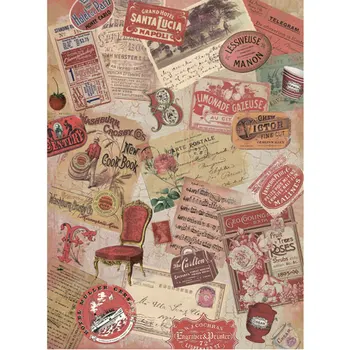 

Rice paper for Decoupage "" craft Premier "", A3, 25 g/m, "" shades of red "" cp00096