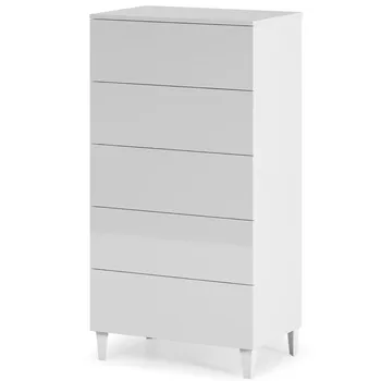

Crawley solid comfortable Loft 5 drawers white color brightness style Nordic design 61x40x117