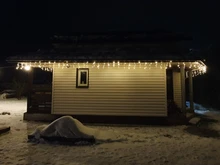 Curtain-Lights Led Icicle Christmas-Street-Garland Home-Decortion Garden Outdoor Party