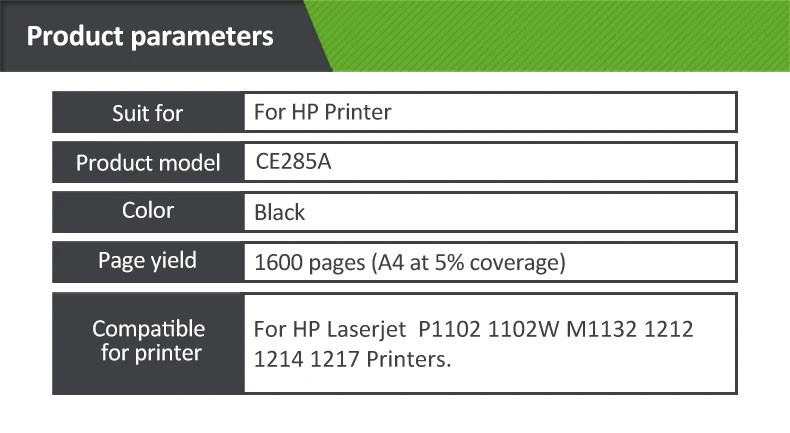 Plavetink 285 85A 285A CE285A Черный тонер-картридж для hp LaserJet Pro P1102 M1130 M1132 M1210 M1212nf M1214nfh M1217nfw