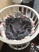 Room-Decor Crib-Bumper Plush-Bedding Braid Knot Baby Bed Ins-Protector Soft Infant Newborn