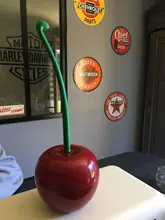 Cepillo de baño nueva hermosa cereza forma Cepillo para inodoro Cepillo de inodoro y titular Set de inodoro Cepillo de Borstel Wc Cepillo Wc trump enikemathemick ④ decoración de hogar