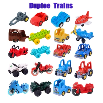 

Children Toys Truck Train Compatible With Duplo Building Blocks Cars -Children Gifts