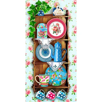 

Аж-1585 painting with rhinestones 'tea Provence' 60*30 cm