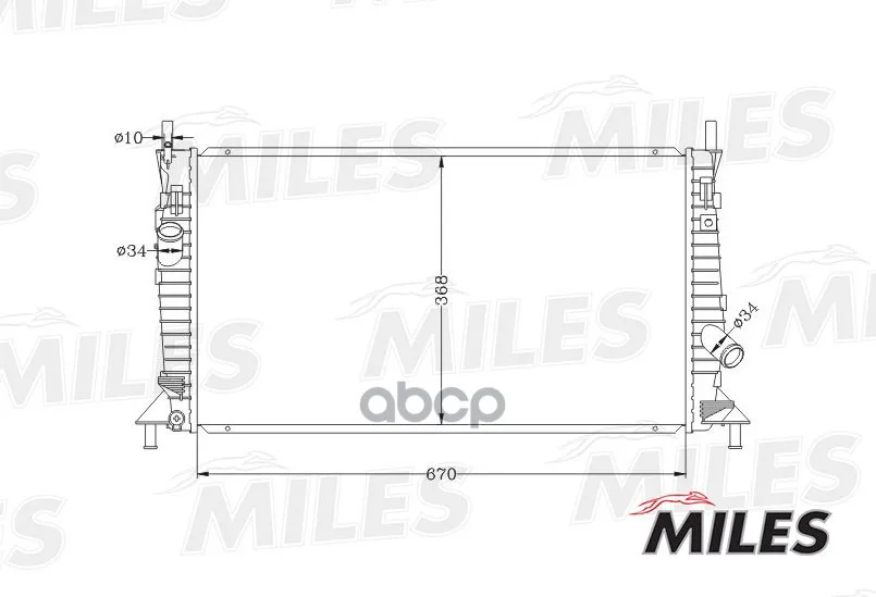 Радиатор Ford Focus 1.4-2.0/2.0td 04- Miles Acrb014 Miles арт. ACRB014