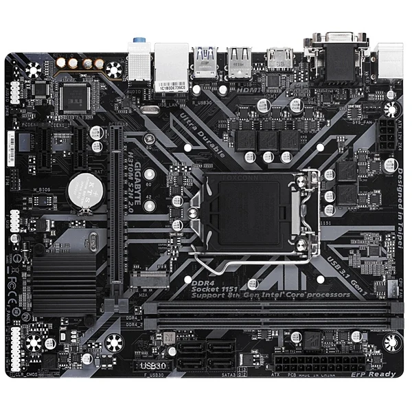Игровой материнской платы Gigabyte H310M S2H 2,0 mATX DDR4 LGA1151