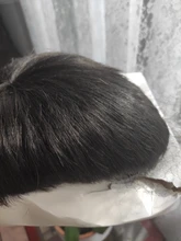 Isheeny-Peluca de cabello humano para hombre, tupé de pelo negro Natural, sistemas de repuesto, 15x18cm