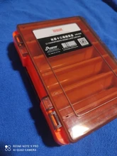 Kingdom Fishing Box 12 14 compartimentos accesorios de pesca, cajas de anzuelos de señuelo de almacenamiento de doble cara de alta resistencia, caja de aparejos de pesca