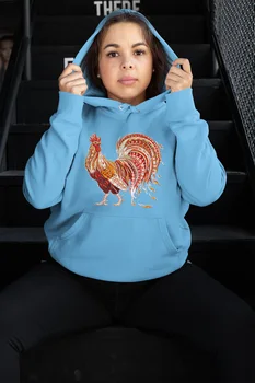 

Angemiel Wear Orange Shades Cock Blue Women 'S Hooded Sweatshirt