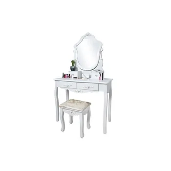 

Style toilet table with mirror + stool shabby chic 4648