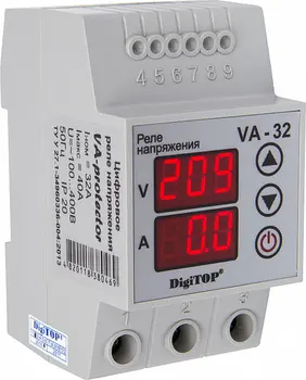 

Digitop va-32a. Voltage control relays with current control at 32a.