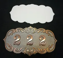 Placa de puerta de plástico ABS para Hotel, placa de puerta personalizada con número de casa de imitación de Metal, bronce, para apartamento, Villa, placa de puerta
