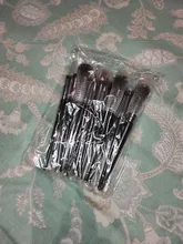 Sywinas brocha maquillaje set 15 piezas Kit de herramienta brochas de maquillaje de pelo sintético natural negro de alta calidad brochas maquillaje profesional