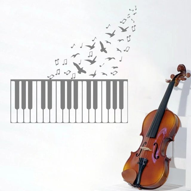 Autocollant mural pour piano Sticker autocollant musical