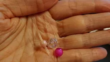 Cuerdas elásticas de plástico para hacer joyas, abalorios de cristal, bricolaje, 0,5-1,2mm, suministro de joyería, transparente/marrón/rojo