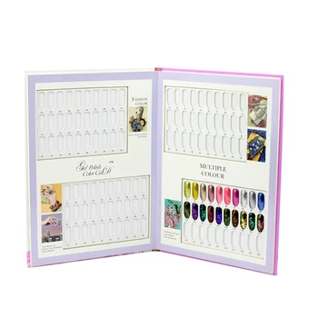 

120 Colors Nail Tips Display Book DIY Nail Art Showing Shelf Gel Nail Polish Color Card Chart Painting Dedicated Display Board