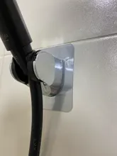 Soporte de cabezal de ducha sin taladro, autoadhesivo, ajustable, útil